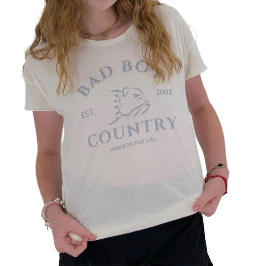 VINTAGE WHITE BAD BOY COUNTRY T-SHIRT