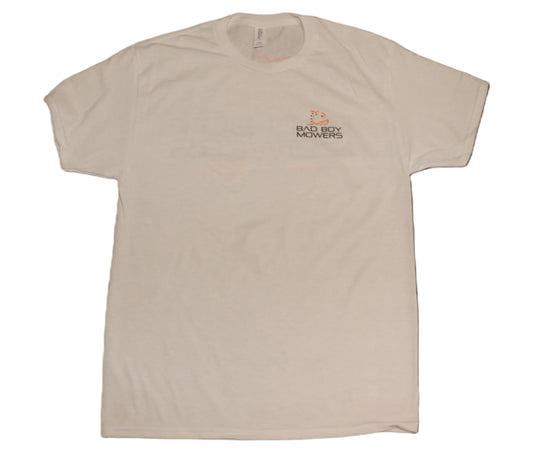 WHITE STANDARD LOGO BAD BOY MOWERS BULLDOG TEE.