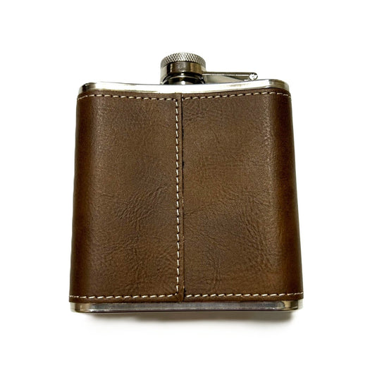 BAD BOY MOWERS LEATHER WRAPPED FLASK