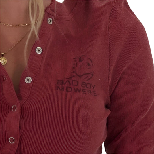 RED BUTTON BODY SUIT