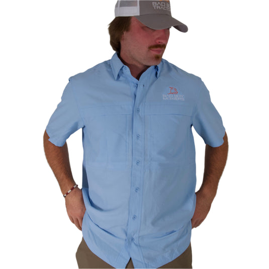 PORT AUTHORITY LIGHT BLUE COLOR FISHING SHIRT