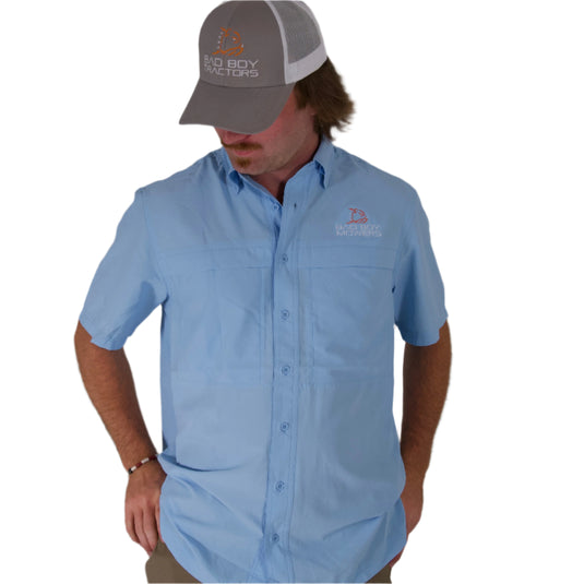 PORT AUTHORITY LIGHT BLUE COLOR FISHING SHIRT