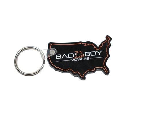 USA Bad Boy Mowers Mow With An Attitude Keychain
