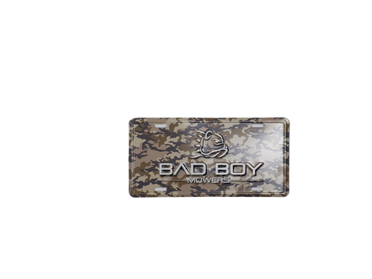 CAMO LICENSE PLATE WITH LOGO