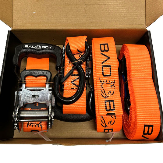 12' X 1.5" BAD BOY LOGO RATCHET STRAPS