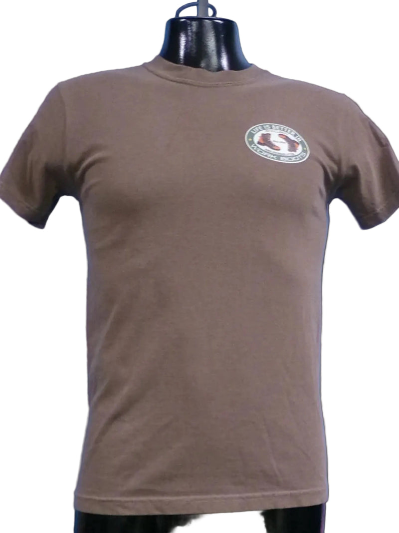 Load image into Gallery viewer, BB MOWERS WORK BOOTS BROWN TEE
