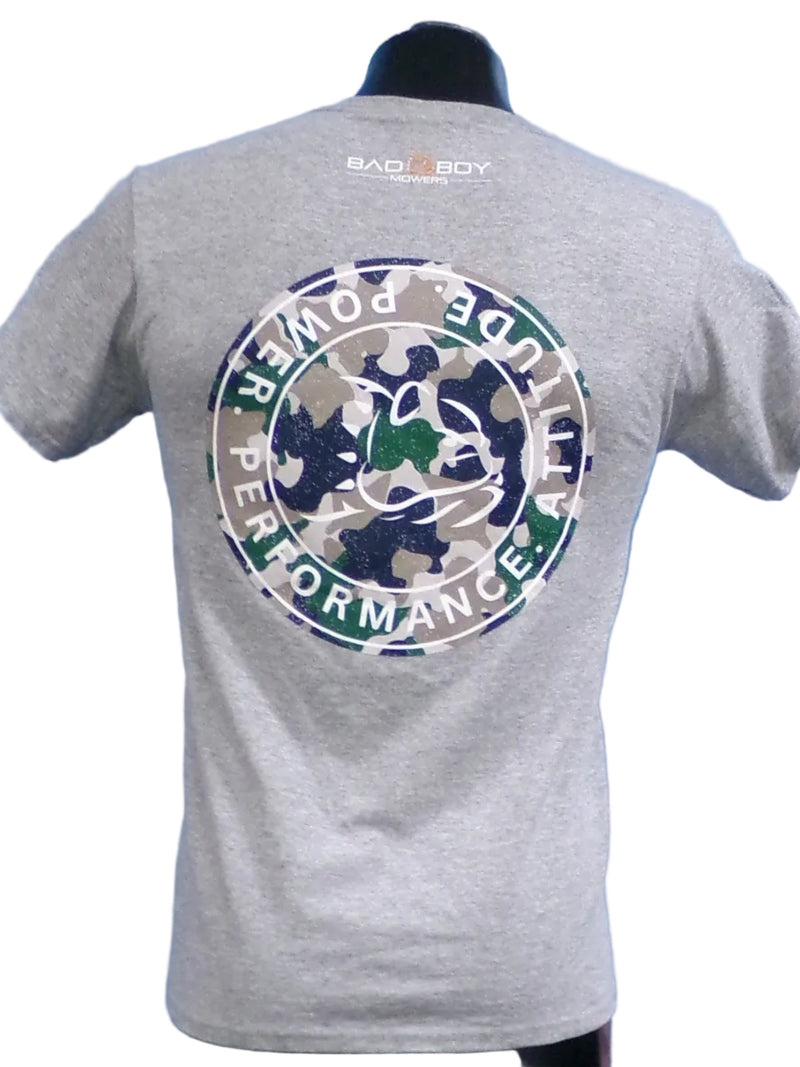 Load image into Gallery viewer, BB CAMO LOGO GREY POCKET TEE
