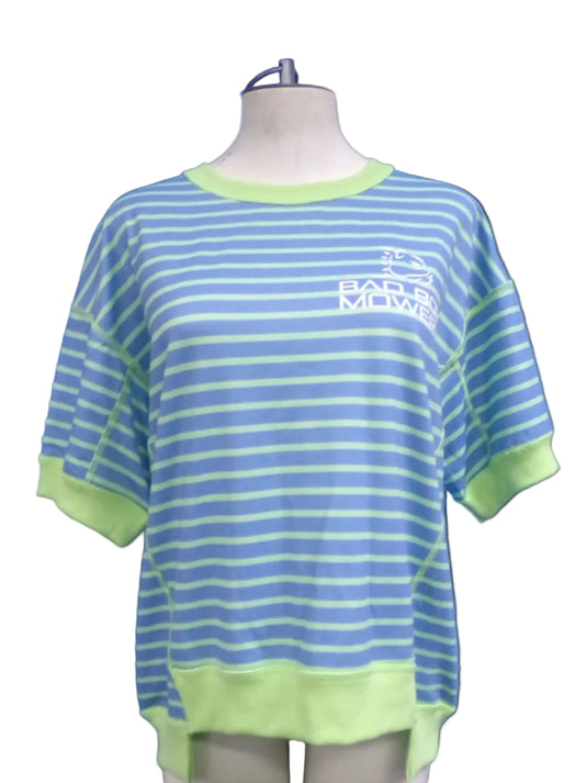 BB MOWERS BLUE/GREEN STRIPED SHIRT