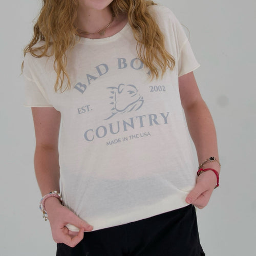 VINTAGE WHITE BAD BOY COUNTRY T-SHIRT