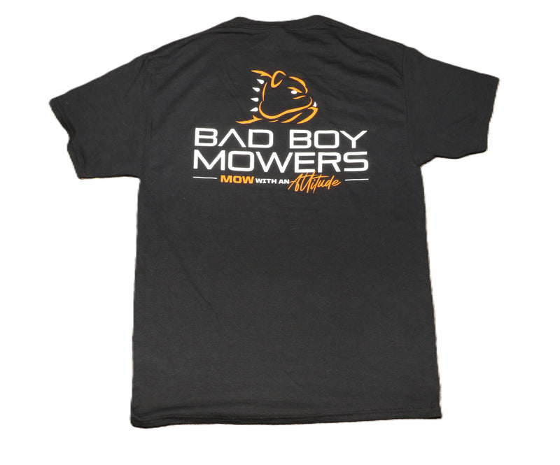 Load image into Gallery viewer, BLACK STANDARD LOGO BAD BOY MOWERS BULLDOG TEE.
