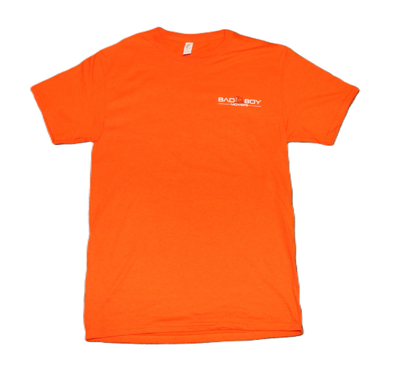 Load image into Gallery viewer, ORANGE STANDARD LOGO BAD BOY MOWERS BULLDOG TEE.
