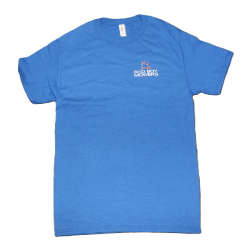 ROYAL BLUE STANDARD LOGO BAD BOY MOWERS BULLDOG TEE.