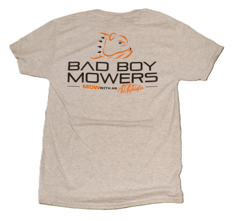 Load image into Gallery viewer, GRAY STANDARD LOGO BAD BOY MOWERS BULLDOG TEE.
