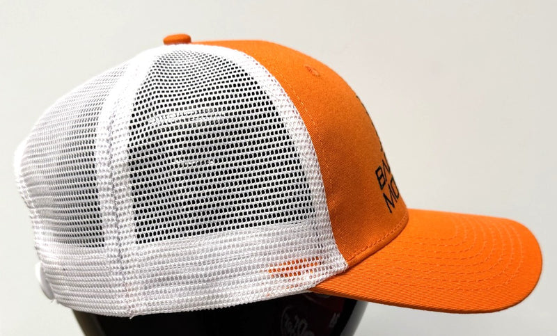 Load image into Gallery viewer, NEW - TRUCKER STYLE BAD BOY ORANGE / WHITE STANDARD HAT
