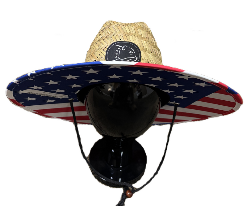 Load image into Gallery viewer, USA AMERICAN FLAG STRAW HAT
