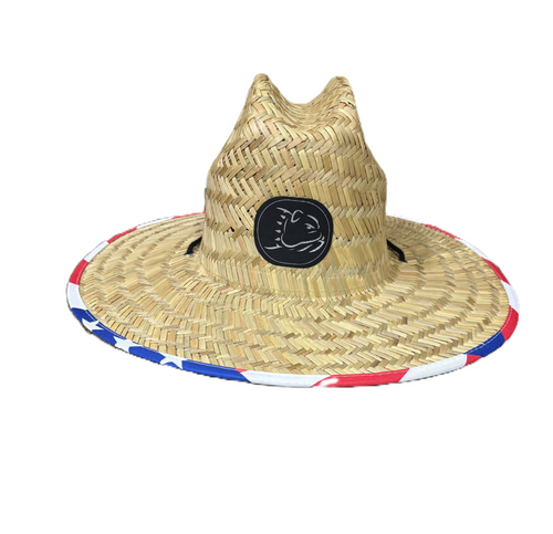 USA AMERICAN FLAG STRAW HAT