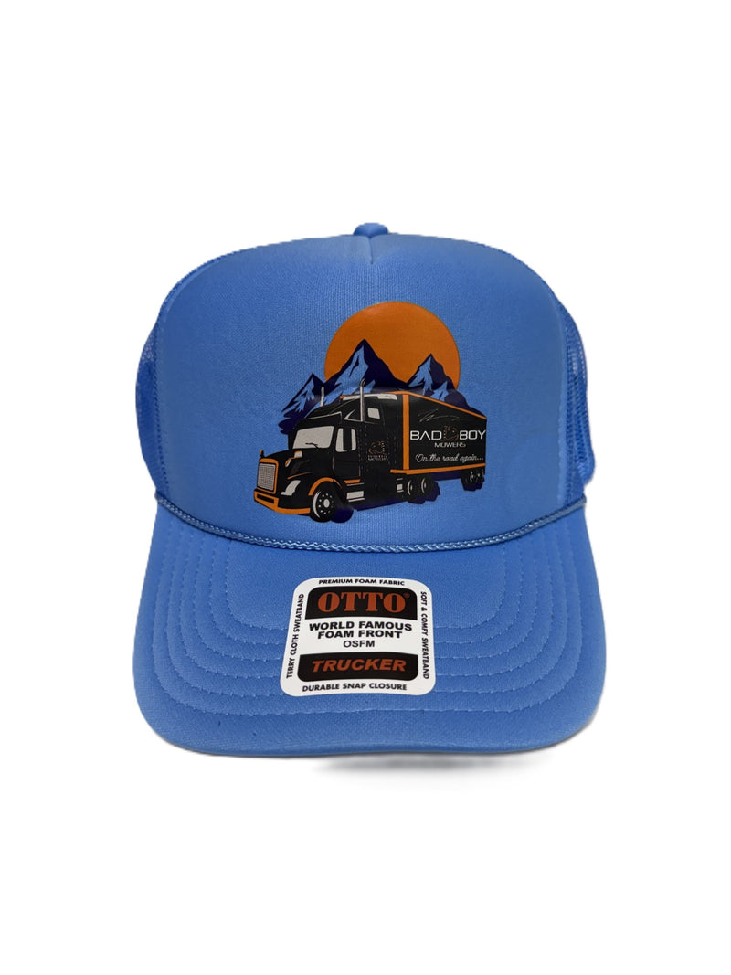 Load image into Gallery viewer, COBALT BLUE SEMI TRUCK LOGO HAT
