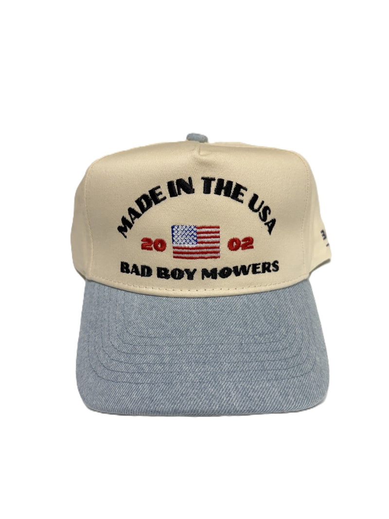 Load image into Gallery viewer, MADE IN THE USA DENIM/WHITE HAT
