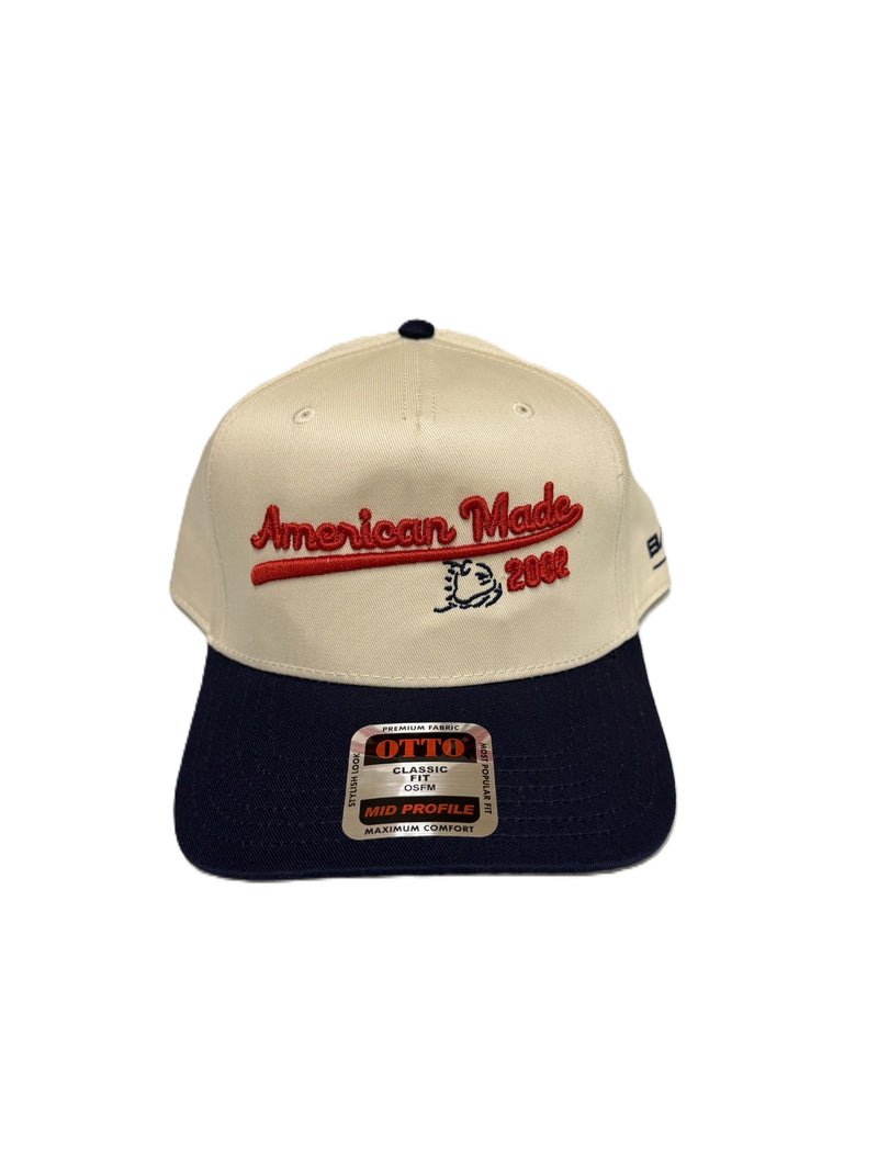 Load image into Gallery viewer, AMERICAN MADE 2002 NAVY/WHITE HAT

