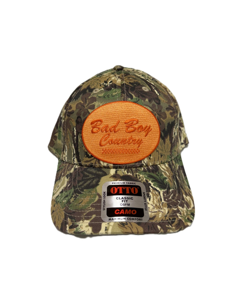 Load image into Gallery viewer, BAD BOY COUNTRY ORANGE/CAMO HAT
