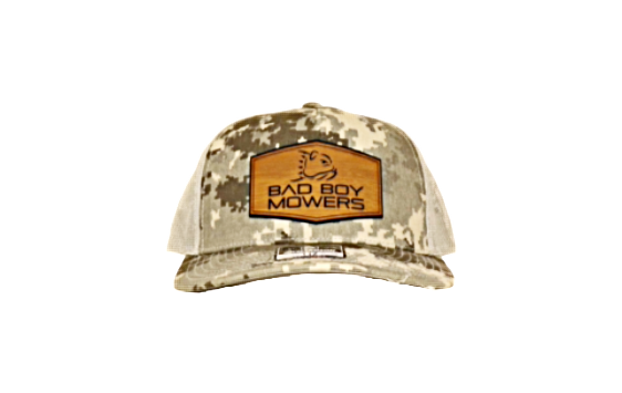 Load image into Gallery viewer, DIGITAL CAMO LEATHER PATCH MOWER HAT
