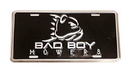 BLACK LICENSE PLATE WITH LOGO
