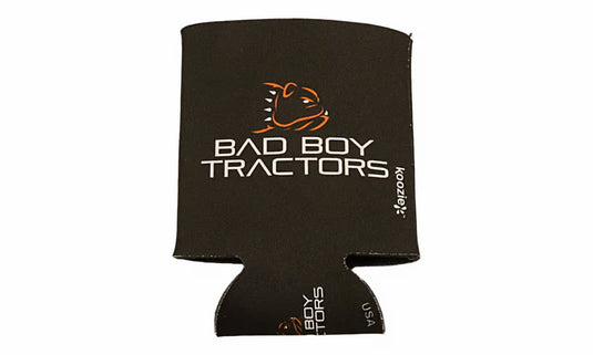 BLACK BAD BOY TRACTORS LOGO CAN KOOZIE