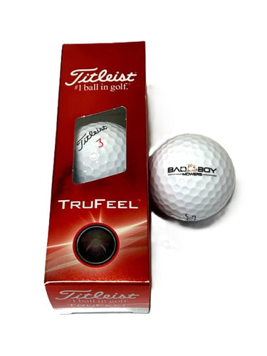 BAD BOY MOWERS LOGO TITLEIST TRUFEEL GOLF BALLS - SLEEVE OF 3 BALLS