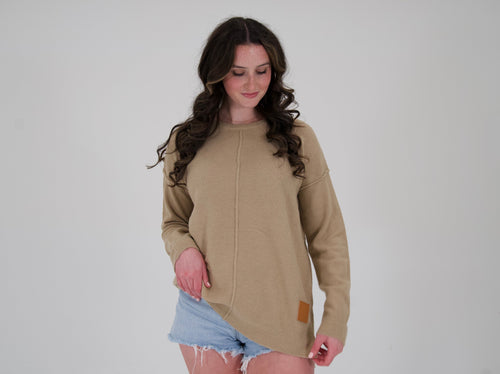 LIGHT MOCHA CASHMERE SWEATER