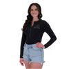 BLACK BUTTON BODY SUIT