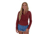RED BUTTON BODY SUIT