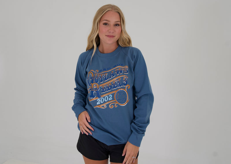 Load image into Gallery viewer, REBELS &amp; OUTLAWS SINCE 2002 CREWNECK - MARINE BLUE
