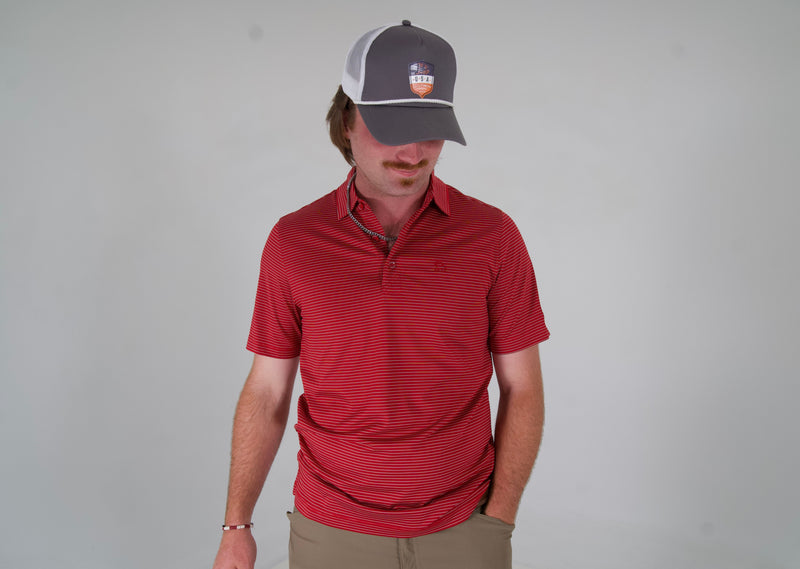 Load image into Gallery viewer, CUTTER &amp; BUCK PINSTRIPE POLO WITH LOGO
