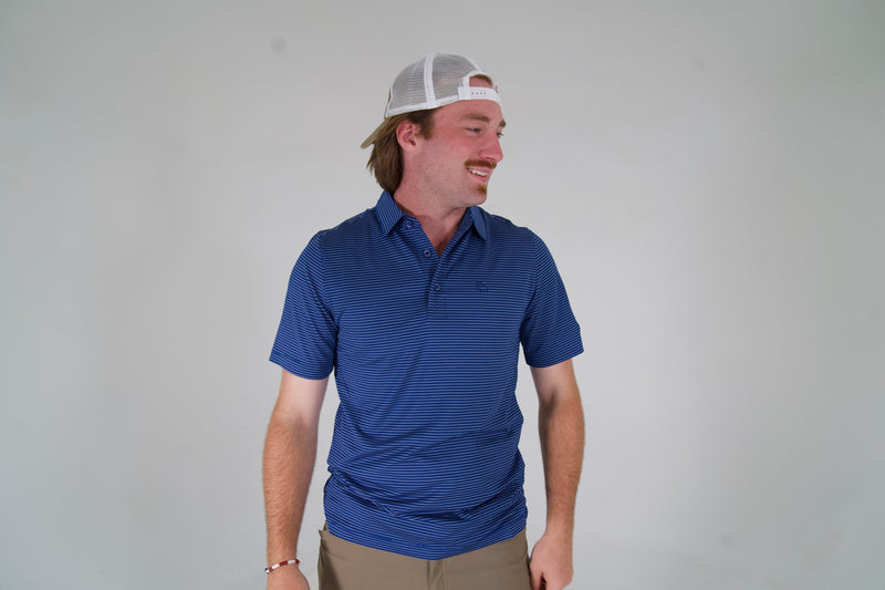 Load image into Gallery viewer, CUTTER &amp; BUCK PINSTRIPE POLO WITH LOGO
