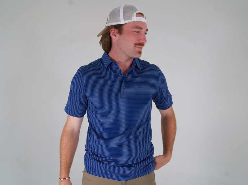 Load image into Gallery viewer, CUTTER &amp; BUCK PINSTRIPE POLO WITH LOGO
