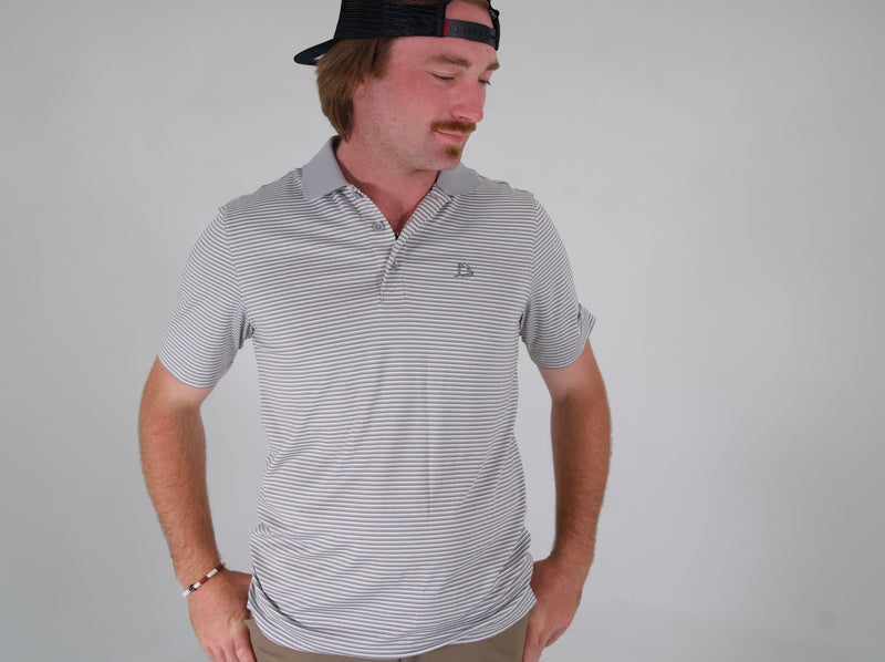 Load image into Gallery viewer, CUTTER &amp; BUCK PINSTRIPE POLO WITH LOGO
