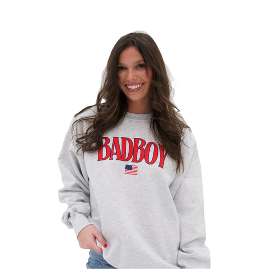 BAD BOY AMERICAN FLAG CREWNECK SWEATSHIRT