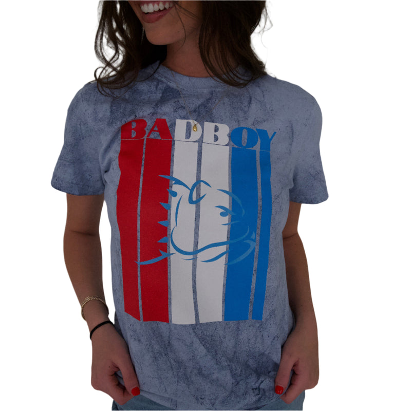 Load image into Gallery viewer, RED WHITE &amp; BLUE BULLDOG TEE
