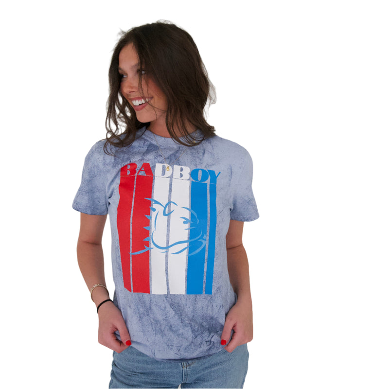 Load image into Gallery viewer, RED WHITE &amp; BLUE BULLDOG TEE
