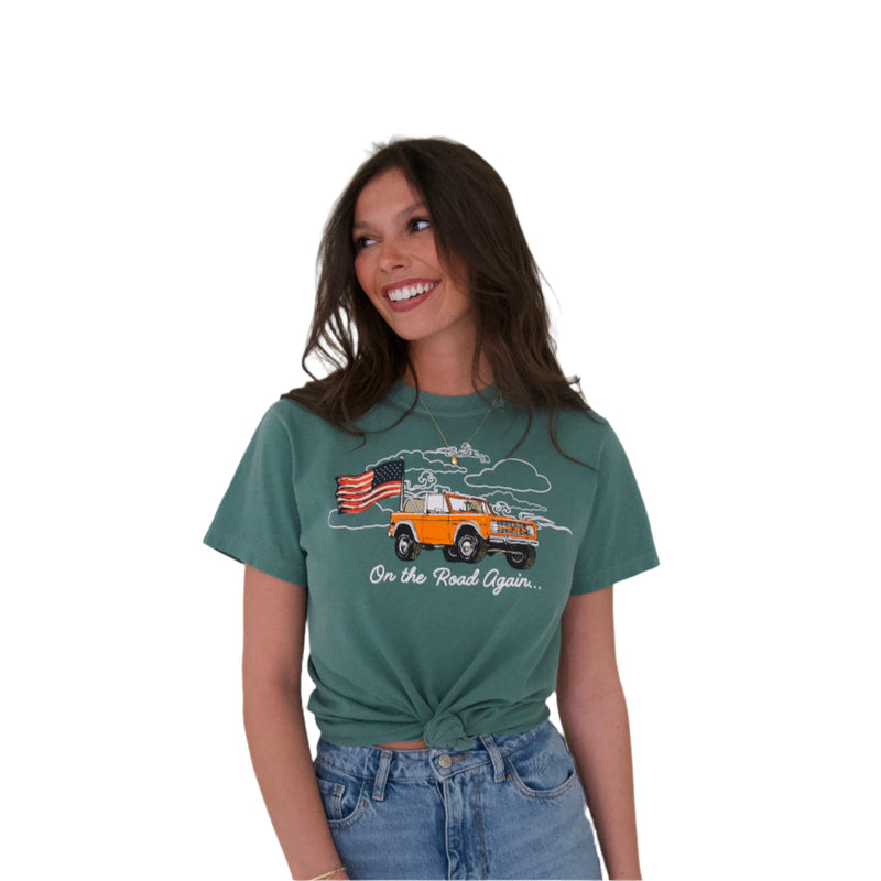 Load image into Gallery viewer, &quot;ON THE ROAD AGAIN&quot; TEE
