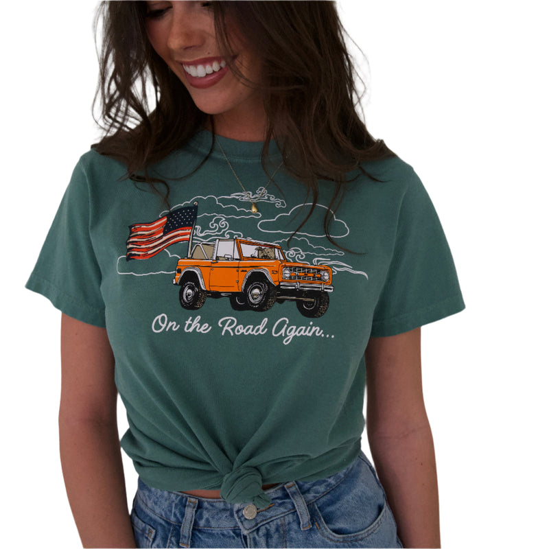 Load image into Gallery viewer, &quot;ON THE ROAD AGAIN&quot; TEE
