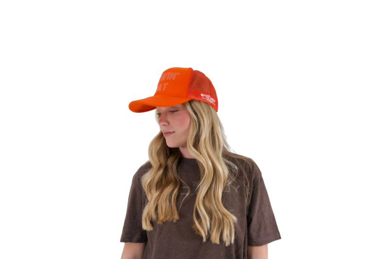 Load image into Gallery viewer, MOWIN' HAT ORANGE HAT
