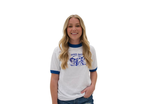 BAD BOY RINGER BULLDOG FACE TEE