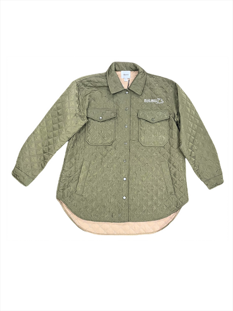 Load image into Gallery viewer, women&#39;s quilted Jacket in Olive Green Color 
