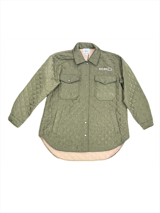 women's quilted Jacket in Olive Green Color 