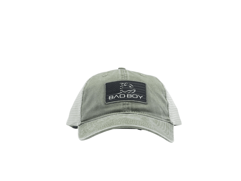 Load image into Gallery viewer, BAD BOY PATCH HAT WITH FLAG - Bad Boy Mowers

