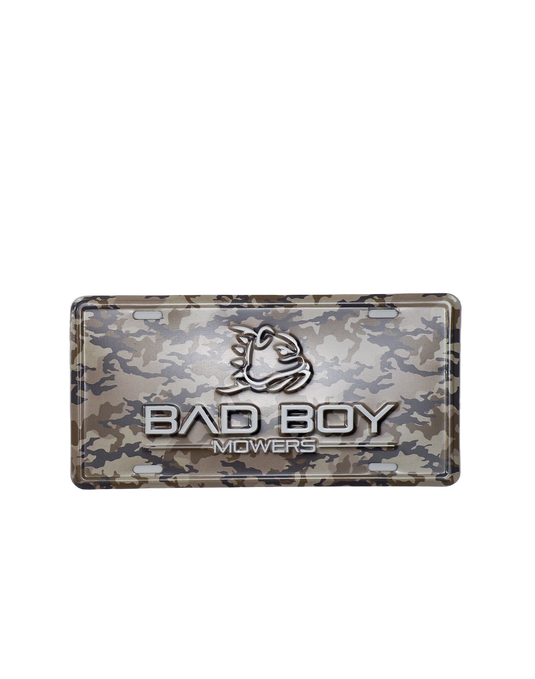 CAMO LICENSE PLATE WITH LOGO