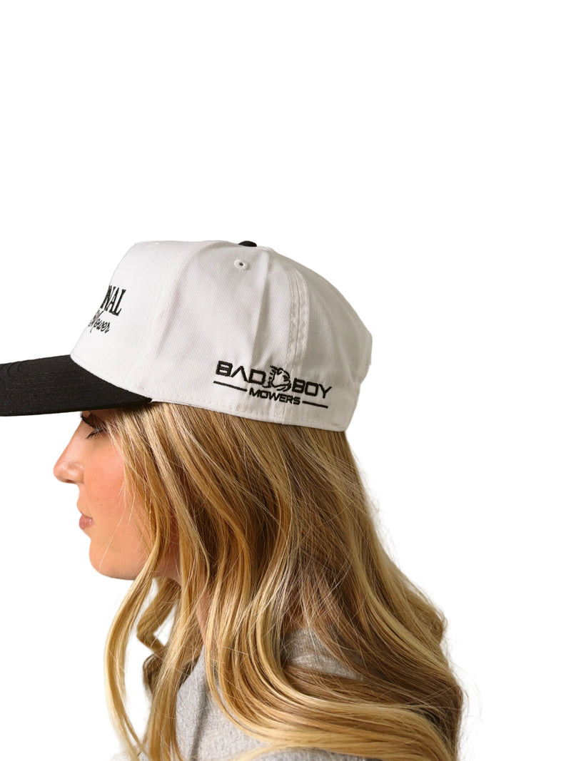 Load image into Gallery viewer, BAD BOY PROFESSIONAL MOWER WHITE/BLACK HAT
