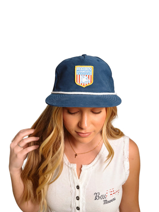 BAD BOY COUNTRY BADGE NAVY W/ROPE HAT