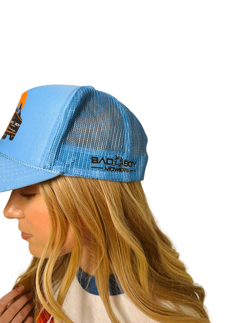 Load image into Gallery viewer, COBALT BLUE SEMI TRUCK LOGO HAT
